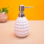 KunhaR Ceramic Liquid Soap Dispenser, 400 Ml, White