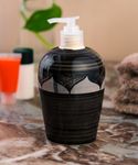 KunhaR Ceramic Long-Lasting Liquid Handwash Soap Dispenser for Bathroom | Handwash Bottle for Kitchen | Soap Dispenser for Wash Basin | Bathroom Accessories - Black, 450ml