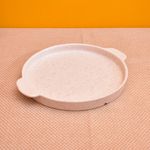 Kunhar Ceramic Snacks Serving Tray, Pizza Plate - 1 Piece, White Matt, 8 Inch