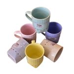Kunhar Ceramic Multicolor Tea Cup, Frontier Design Tea Cup, Coffee Mug, Milk Mug (150 Ml Set of 6)
