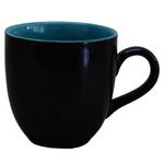Kunhar Ceramic Tea Cup - 150 Ml, 6 Pieces, Black Blue