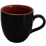 Kunhar Ceramic Tea Cup - 150 Ml, 4 Pieces, Black Red