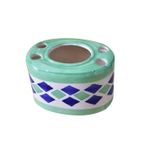 KunhaR Ceramic Toothbrush Holder Stand for Bathroom - Color Green