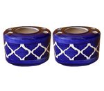 KunhaR Ceramic Toothbrush Holder Stand for Bathroom,2 Pieces, Blue Chidi