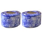 KunhaR Ceramic Toothbrush Holder Stand for Bathroom,2 Pieces, Blue Luster