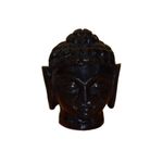Kunhar Marble Buddha Head – 4 Inch (Black)