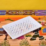 KunhaR Natural White Marble Soap Dish Set of 2 | Handcrafted Bathroom & Sink Accessory