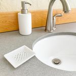 Kunhar Natural White Marble Soap Dish Holder – Set of 1 | Handcrafted Stone Soap Tray for Bathroom, Sink & Shower | Standard Size