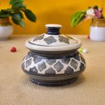 KunhaR Ceramic Handi 2 Liter, 1 Piece, Grey Chidi, (Size 1 No)