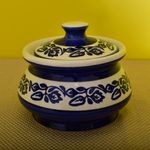 KunhaR Ceramic Handi 2 Liter, 1 Piece, Blue Vine, (Size 1 No)