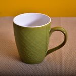 Kunhar Ceramic Milk Mug, Coffee Mug - 1 Piece, Muddy Green, 350ml