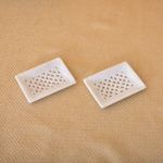 KunhaR White Marble Soap Dish Holder Elegant Bathroom & Wash Basin Accessory (2.8 x 3.9 Inch)