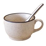 Kunhar Ceramic Soup Mug - White Matt, 1 Piece