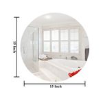 Kunhar Frameless Round Wall Mirror, 15 X 15 Inch, 1 Piece