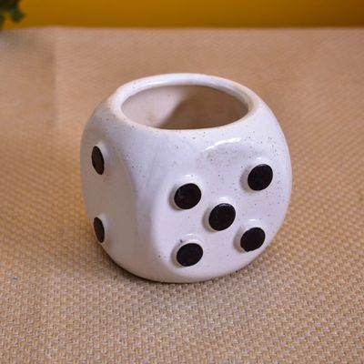 Kunhar Ceramic Planter - White, Small, 1 Piece