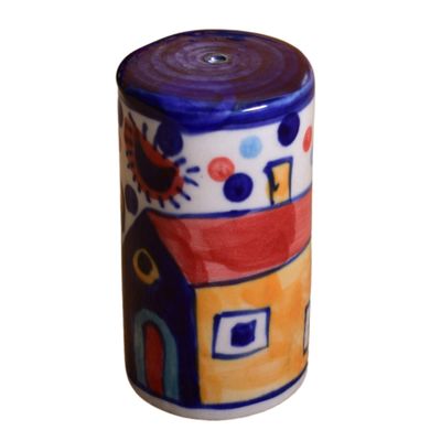 KunhaR Ceramic Hut Painting Pepper Shaker, Salt Shaker Dispenser, Spice Dispenser, 1 Piece, Multicolor